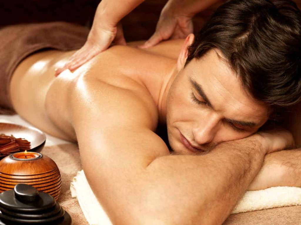 man having oncology massage in colchester